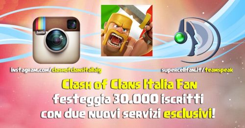Clash of Clans Italia su Team Speak e Instagram!
