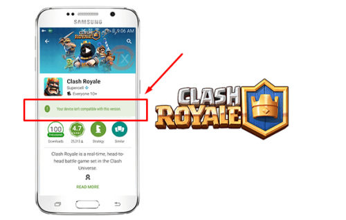 clash royale incompatibile con smartphone android