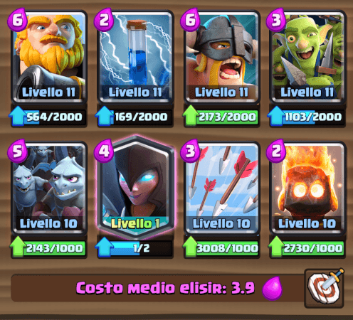 Deck Royale Giant Night Witch Elite Barbarians For Arena 10 Arena 11