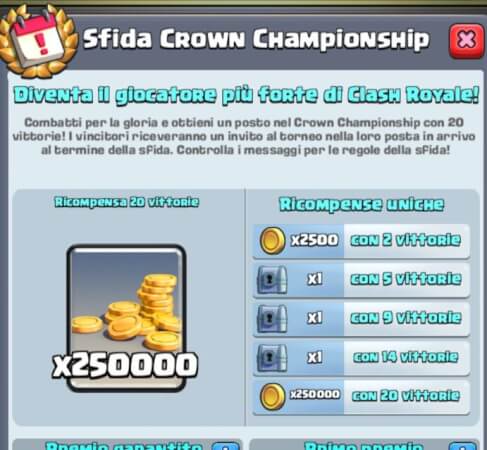 nuova sfida crown championship