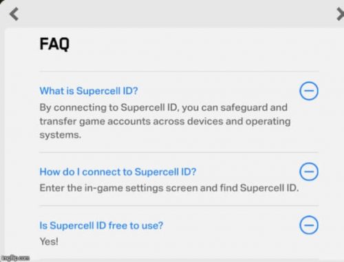 Supercell-ID – Passaggio di uno o più account su Android